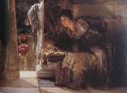 Alma-Tadema, Sir Lawrence Welcome Footsteps (mk23) oil on canvas